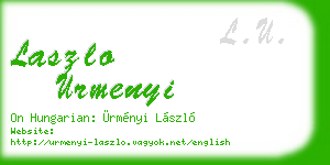 laszlo urmenyi business card